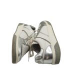 Adidasi dama Steve Madden, 38, imitatie de piele, alb gri - imagine 4