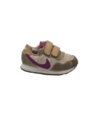 Adidasi copii Nike, 28, piele intoarsa, material textil, bej gri