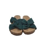 Saboti dama Peacocks, 36, material textil, verde - imagine 3