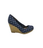 Pantofi dama F&F, 40, material textil, albastru alb