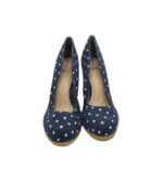 Pantofi dama F&F, 40, material textil, albastru alb - imagine 3