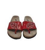 Saboti dama 41, piele, rosu - imagine 3