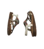 Sandale dama Pavers, 39, imitatie de piele, material textil, alb - imagine 3