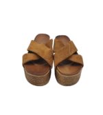 Saboti dama 38, material textil, maro - imagine 3