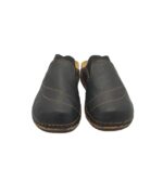 Saboti dama Inblu, 40, imitatie de piele, negru - imagine 3