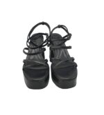 Sandale dama Zara, 38, imitatie de piele, negru - imagine 3