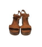 Sandale dama Soleflex, 39, material textil, maro - imagine 3