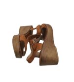 Sandale dama Soleflex, 39, material textil, maro - imagine 4