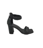 Sandale dama 40, imitatie de piele, negru