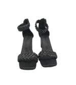 Sandale dama 40, imitatie de piele, negru - imagine 3