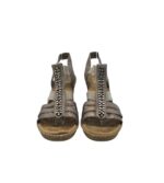 Sandale dama Rieker, 39, imitatie de piele, material textil, gri - imagine 4