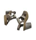 Sandale dama Rieker, 39, imitatie de piele, material textil, gri - imagine 3