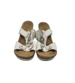 Saboti dama Rieker, 39, imitatie de piele, piele, alb - imagine 3