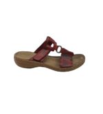 Saboti dama Rieker, 39, imitatie de piele, rosu