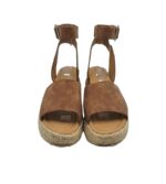 Sandale dama 37, imitatie de piele, maro - imagine 4