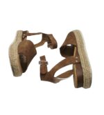 Sandale dama 37, imitatie de piele, maro - imagine 3