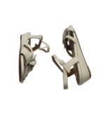 Sandale dama Clarks, 41, piele, crem - imagine 2