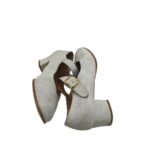 Pantofi dama Peko, 39, imitatie de piele, piele intoarsa, gri - imagine 4