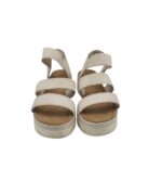 Sandale dama Esprit, 36, imitatie de piele, material textil, alb - imagine 3