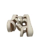 Sandale dama Esprit, 36, imitatie de piele, material textil, alb - imagine 4