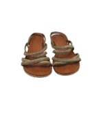 Sandale dama Dune, 38, imitatie de piele, piele, auriu - imagine 3