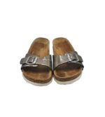 Saboti dama Palado, 37, imitatie de piele, gri - imagine 3