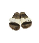 Saboti dama Cypres, 39, imitatie de piele, alb - imagine 3