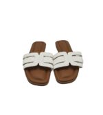 Saboti dama Primark, 38, imitatie de piele, alb - imagine 3