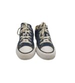 Tenisi dama Converse, 41, material textil, bleumarin - imagine 3