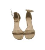 Sandale dama 39, material textil, crem - imagine 3