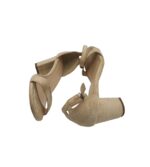 Sandale dama 39, material textil, crem - imagine 4