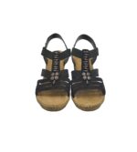 Sandale dama Rieker, 38, material textil, negru - imagine 3