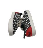 Adidasi dama 41, imitatie de piele, albastru alb - imagine 4