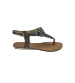 Sandale dama Inspired, 38, imitatie de piele, gri