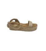 Sandale dama 39, imitatie de piele, crem