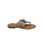 Saboți dama 36, imitatie de piele, bej