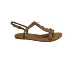 Sandale dama H&M, 40, material textil, maro