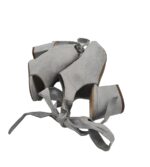 Sandale dama Justfab, 37, material textil, gri - imagine 4