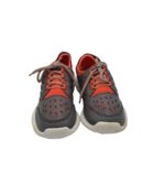 Adidasi dama Clarks, 38, imitatie de piele, material textil, gri portocaliu - imagine 3