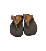Saboti dama Fitflop, 41, imitatie de piele, material textil, maro - imagine 3