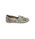 Espadrile dama F&F, 42, material textil, alb verde