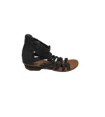 Sandale dama Rieker, 37, imitatie de piele, negru