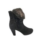 Botine dama Venturini, 39, piele, negru