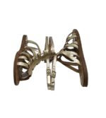 Sandale dama Office, 38, piele, auriu - imagine 3