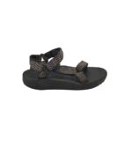 Sandale unisex Teva, 35, material textil, negru galben