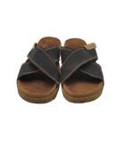 Saboți barbati  44, imitatie de piele, negru - imagine 3