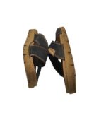 Saboți barbati  44, imitatie de piele, negru - imagine 4