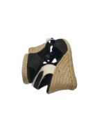 Sandale dama 40, material textil, negru - imagine 4