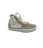Tenisi dama Vans, 38, piele intoarsa, material textil, alb gri