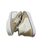 Tenisi dama Vans, 38, piele intoarsa, material textil, alb gri - imagine 4